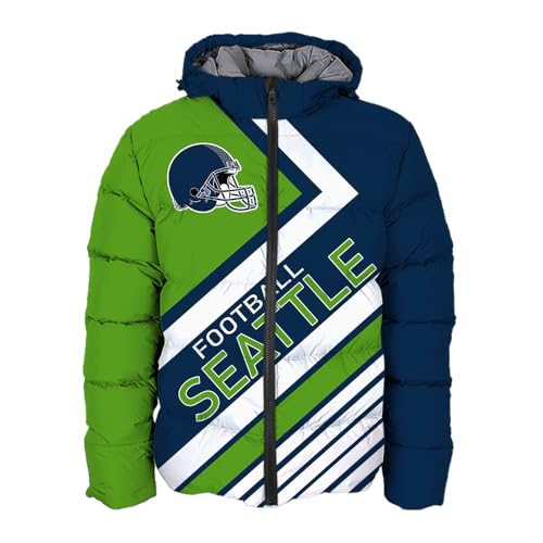 Men Football Jacket Personalized Puffer Coat Down Jacket Any Name Number Plus Size Apparel Padded Jacket