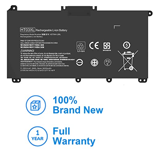 HT03XL Batería de Repuesto para HP 240 245 250 255 G7 340 348 G5 Series Pavilion 14-DH 14Q-CS 14-CE 14-CK 14-DF 14-DQ 15-DW 15Q 15S X360 14-DH 14M-DH Series HT03041XL L11119-855 L11421-542 L11421-2C2