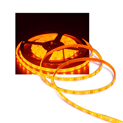 Adaptador de corriente 12V 2A y tira LED amarilla 16.4 pies miniatura 7