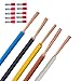 Verdrahtungssatz 5 x 2m H07V-K 10mm² schwarz blau braun grün gelb grau - inkl. 25 Aderendhülsen Verdrahtungsleitung Zählerschrank Elektroverteilung mm qmm