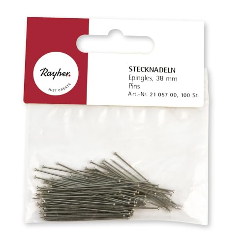 Rayher 2105700 Pins 38 mm Pack of 100
