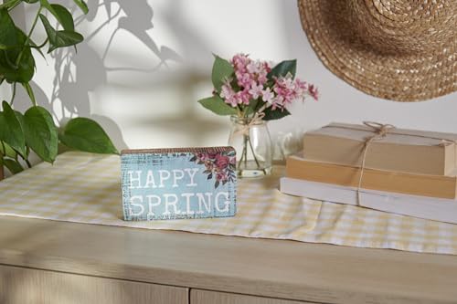 Primitives-by-Kathy-Home-Decor-Block-Sign-Happy-Spring-with-floral-motif Primitives by Kathy Home Decor Block Sign Happy Spring with floral motif