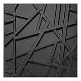 Art3d 19.7' x 19.7' (Pack Of 12) Wall Panel Stripes , Black