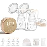 NCVI Electric Breast Pump 8132, Hospital-Grade -300mmHg, Micro-Vibration Comfort, 4 Modes · 9 Levels · 5 Speeds (180 Combos), 4400mAh Rechargeable, 17-24mm Fit, Quiet Portable Breast Pump