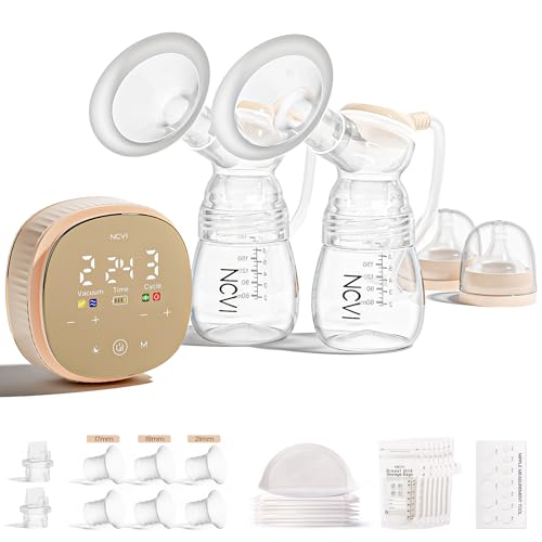Image of NCVI Portable Electric Breast Pump with 4400mAh Rechargeable Battery, Hospital-Grade Suction, Quiet Design for Home, Work & On-the-Go, 8132, Fits 17-24mm