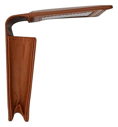 MW30070-BK Genuine New Leather Credit Card Holder ID Window 2.75" x 4" TAN4