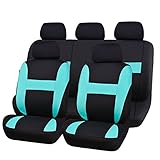CAR PASS NEW ARRIVAL Sporty Universal fit car seat covers,Airbag Compatible,Perfect fit for SUVS, Sedans,Cars,Trucks, Mintblue