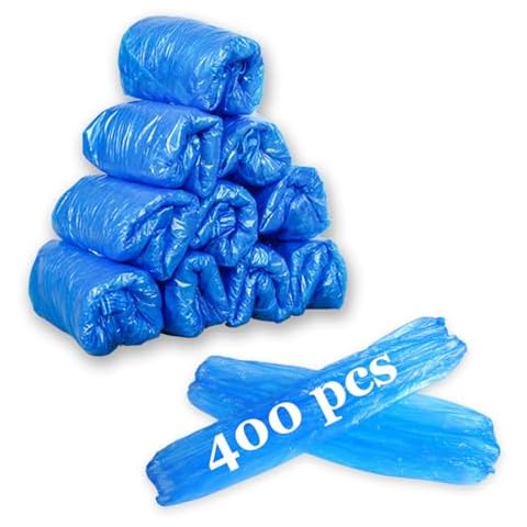 Yzurbu 400pcs Disposable Sleeves, Plastic Waterproof Sleeve Protector for Arm with Elastic on Cuff Cover