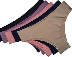 Kit 5 Tanga Laser Sem Costura Lingerie Charme