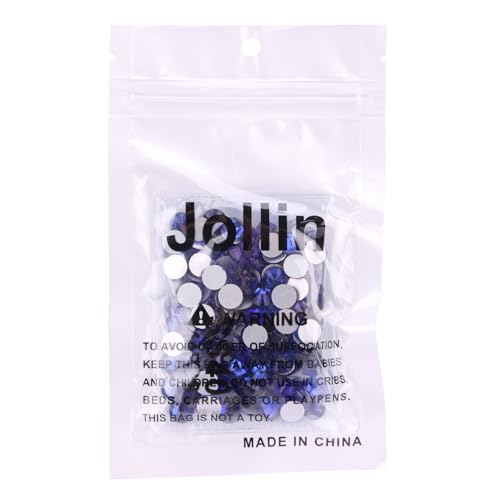 Image of Jollin 144pcs Flatback Rhinestones Glue Fix Crystal Glass Diamantes Gems for Crafting Nail Art Crafts Decorations Clothes Shoes 8.4 mm (ss40, Sapphire)