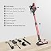 APOSEN Cordless Vacuum Cleaner, 24000Pa Strong Suction, 4 in 1 Stick Vacuum Cleaner Detachable Battery, 250W Powerful Brushless Motor, 1.2L Super-Capacity for Deep Cleaning Carpet Hard Floor H250（Red）