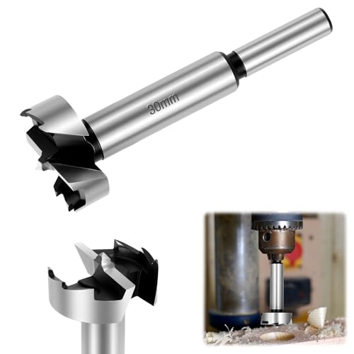 Flintronic Forstnerbohrer Ø30mm, Forstner-Bit, Bohraufsätze mit Rundschaft, Zubehör Bohrmaschine, Professional forstner Bohrer, Topfbohrer Kunstbohrer für Holz Hartholz, Holzbearbeitung Flintronic Forstnerbohrer Ø30mm, Forstner-Bit, Bohraufsätze mit Rundschaft, Zubehör Bohrmaschine, Professional forstner Bohrer, Topfbohrer Kunstbohrer für Holz Hartholz, Holzbearbeitung