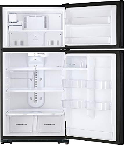 Daewoo RTE21GSBMD Top Mount Refrigerator, 21 Cu.Ft, Black