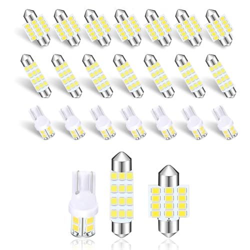 Kit 24 Lámparas LED para Interior de Auto Blanco miniatura 1