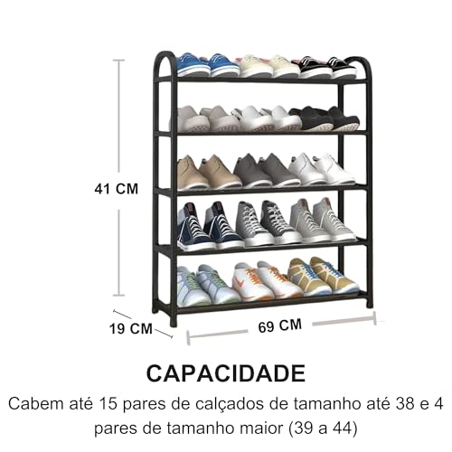 Sapateira Organizadora 5 Andares, Porta Sapatos, Porta Sapatos Organizador, Sapateira Hall de Entrad