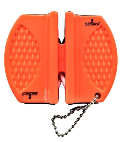 Knife Sharpener Compact And Portable For Easy Storage And Transport - Kitchen Knife Sharpener With Dual Stage Sharpening And Non-slip Base (orange, 3x2.25x1