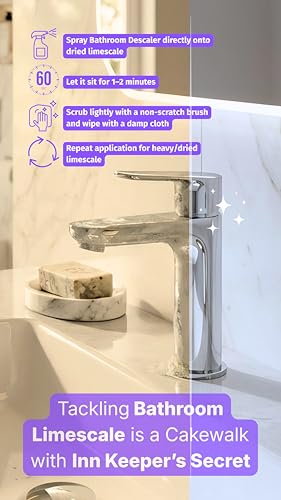Image of Inn Keeper's Secret Bathroom Limescale Remover for Taps, Showers, Glass, Basins /Sinks, Bathtubs & Tiles, Liquid 500ml