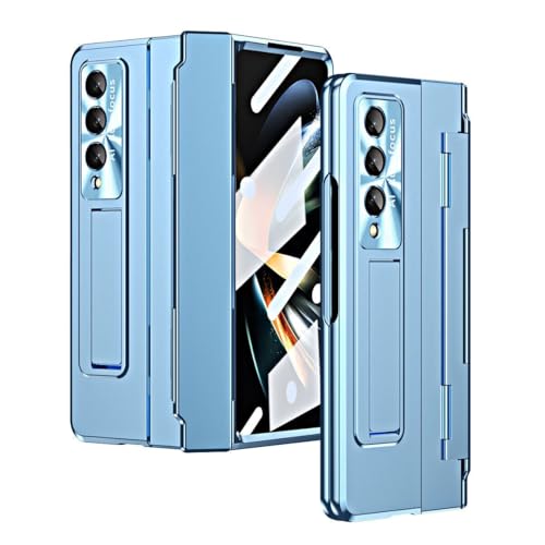 Coque Samsung Galaxy Z Fold 3 bleue rigide antichoc avec film avant