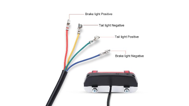 Shipenophy feu arrière de vélo LED Feu arrière de vélo électrique 12V