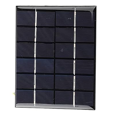 Qcwwy DIY Solar Panel Kit 6V 2W Portable Solar Panel with High Efficiency 16.5% Conversion for 3.7V Battery Charging Outdoor Lights Fan