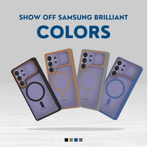 Image of AIBEX Protective Case Compatible for Samsung Galaxy S26 Ultra 5G|Slim Protective Back Cover with Camera Lens Protection, Strong Magnetic Support & Anti-Slip Grip|Military Grade Drop Protection - Grey