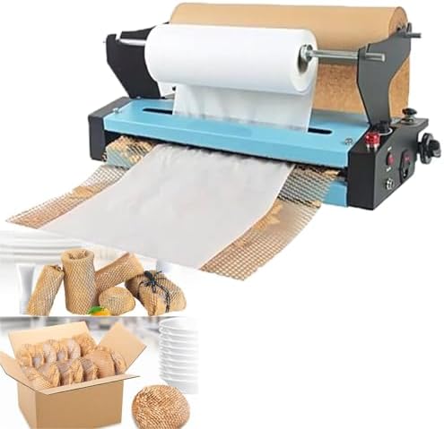 Automatic Honeycomb Packing Paper Roll Dispenser, Adjustable Speed & Stretch, 2 Modes for Efficient Packaging, Ideal for E-Commerce Shipping & Storage Solutions