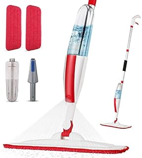 Mops for Floor Cleaning Wet Spray Mop with 14 oz Refillable Bottle and 2 Washable Microfiber Pads Home or Commercial Use Dry Wet Flat Mop for Hardwood Laminate Wood Ceramic