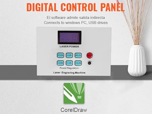 50W CO2 Laser Engraver, 20" x 12" Laser Cutter Machine with 2-Way Pass Air Assist, Compatible with LightBurn, CorelDRAW, AutoCAD, Windows, Mac OS, Linux, for Wood Acrylic Fabric More - Image 7