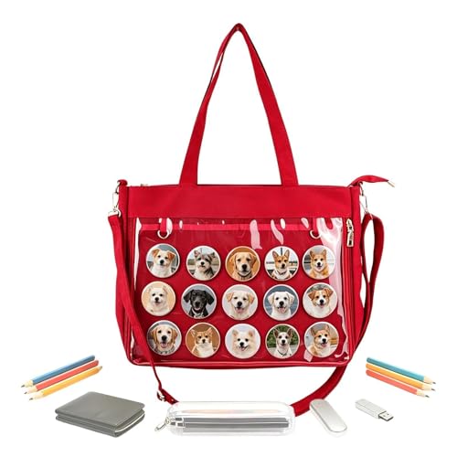 Sac fourre-tout pour les broches et sac à bandoulière transparent voyage