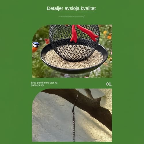 Mangeoire pour oiseaux chat en métal : stop aux écureuils au jardin - 8