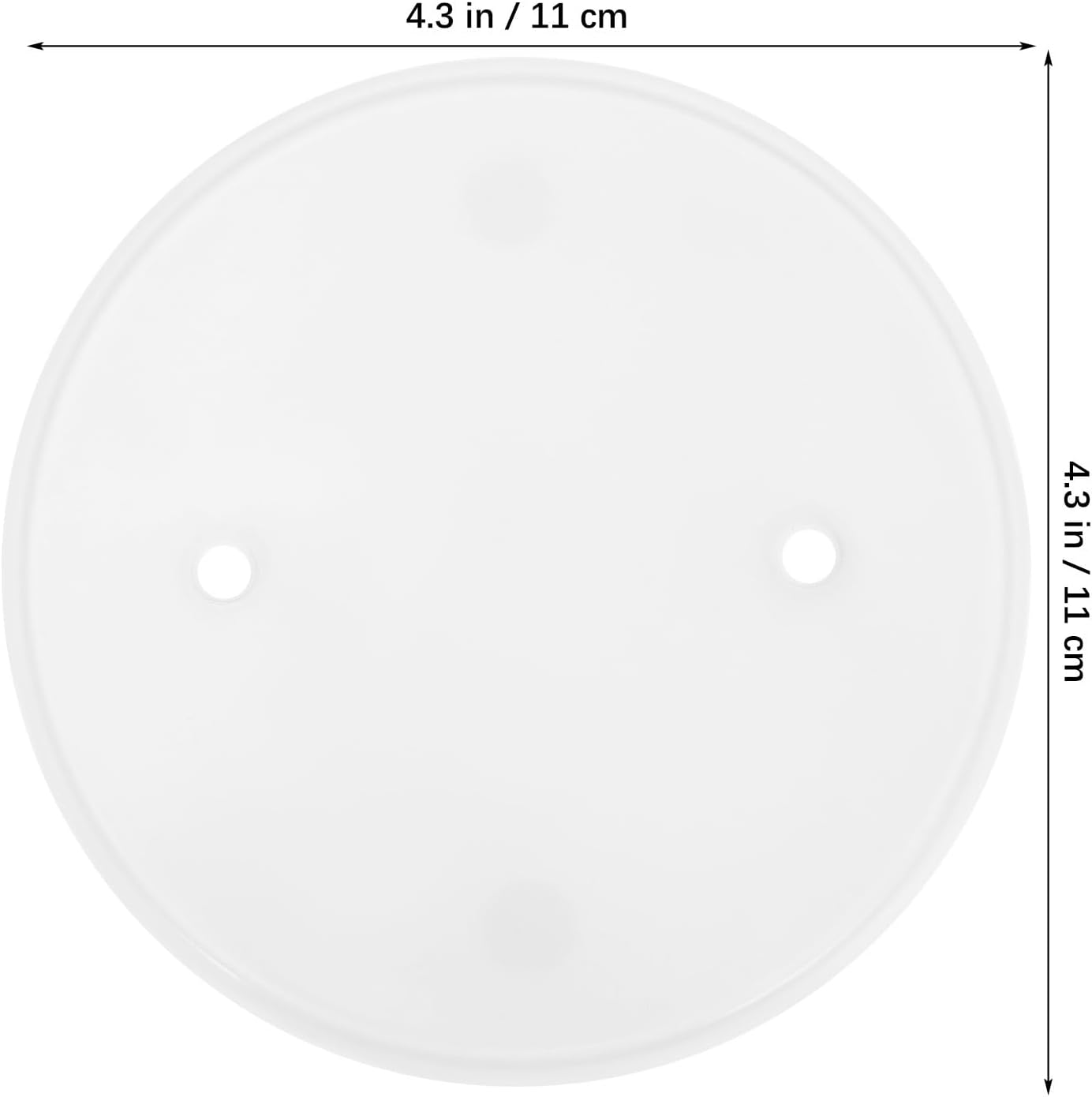 UKCOCO 4 Pack Round Ceiling Cover Plates 4.33In - Paintable Blank Electrical Box Covers with Screws for Ceiling Fan Outlets and Junction Hole Concealment
