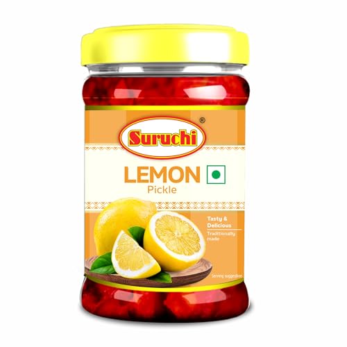 Image of Suruchi Lemon Pickle - 1kg | Khatta Nimbu Ka Achar | Ready to Eat Lime Pickle | Authentic Indian Lemon Pickle | Pure & Natural Ingredients | Hygienically Packed (Pack of 1)