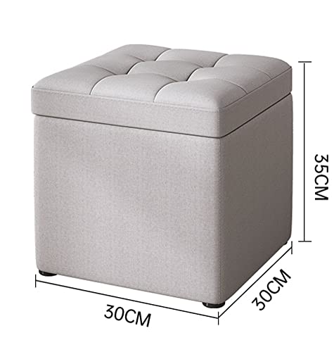 Banc de rangement pour chaussures d'entrée avec tabouret à langer et coussin en cuir confortable - 3