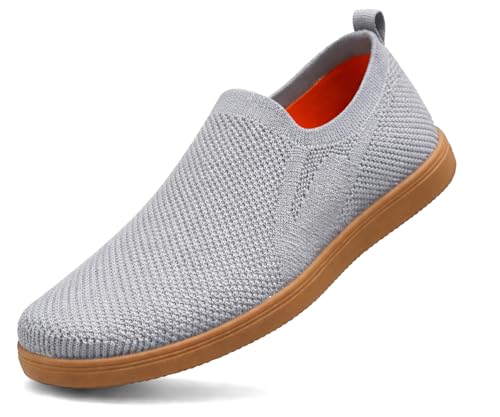 Image of Kraasa Men's Casual Slip-On Loafers | Soft Knitted Upper Breathable Flex Upper | Lightweight Comfort Shoes | TPR Sole