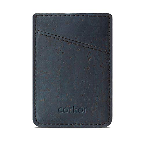 Corkor Tarjetero Minimalista Delgado y Ligero para Hombres - Corcho Rojo/Marrón