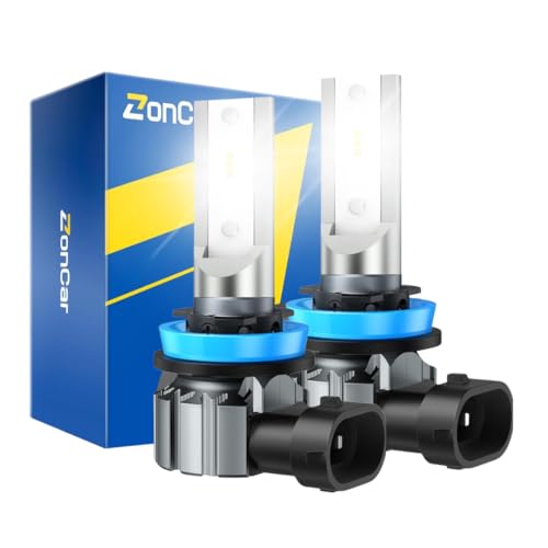ZonCar H11 LED FrontIight Bulbs, Ultra 100,000LM 20X Brighter, 65W