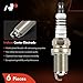 A-Premium Iridium & Platinum Spark Plugs Compatible with Mazda 626 1998-2002 V6 2.5L, Millenia 1995-2002 V6 2.3L