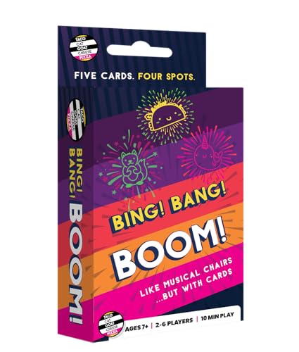 Bing Bang Boom Hilariously Fun Card Game for Family Game Night by Taco Cat Goat Cheese Pizza | Easy to Learn and Play with Fast 10 Minute Rounds | Fun for Kids, Teens, and Adults | 2 - 6 Players