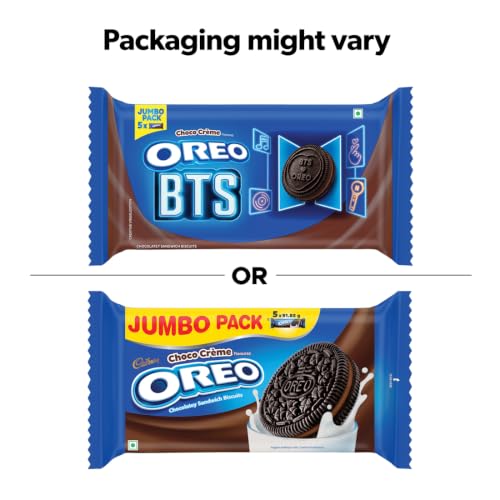Image of Cadbury Oreo Chocolate Flavour Creme Sandwich Biscuit Jumbo Pack, 459.25 g