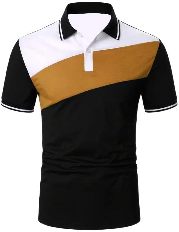 Men's Print Golf Shirt Short Sleeve Summer Work Tennis Tee Shirt