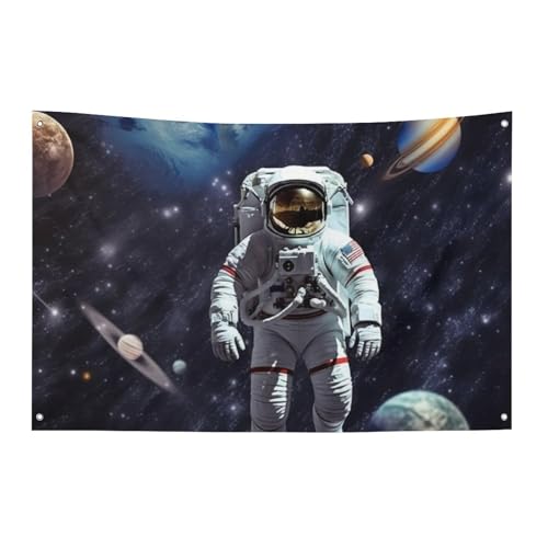 Drapeaux de cour astronaute avec imprimé haute définition résistant