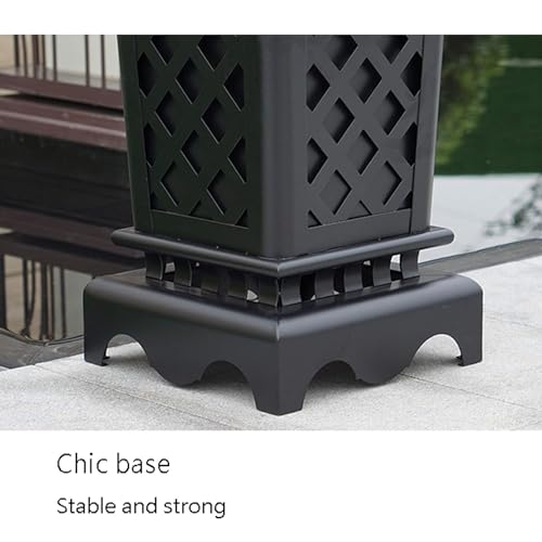 Mülleimer für den Außenbereich, großer Mülleimer aus Eisen, hohl, gewerblicher Mülleimer für Flur, Straße, Terrasse, Abfalleimer für den Außenbereich – Bild 5