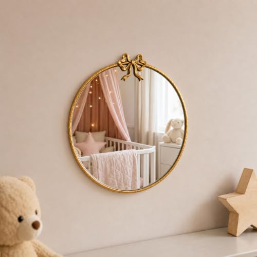 16 Inch Gold Circle Mirror Round Gold Mirror Vintage Wall Mirror Decor