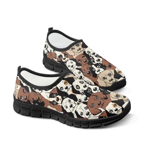 Mens Walking Sneakers Funny Print Tennis Shoes for Men Slip On Shoes