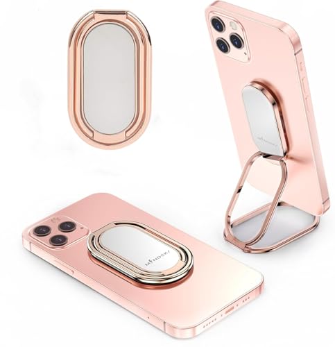 MINDSKY Phone Ring Holder Finger Kickstand Retractable 360°Rotation Ultra-Thin Cell Phone Back Grip Foldable Cellphone Stand for iPhone iPad Smartphones Tablets