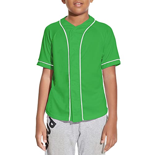 Image of Yuji Itadori Kids Baseball Jersey Button Boys Short Sleeve T-Shirts Hip Hop Fashion Casual Sports Solid Color Shirt