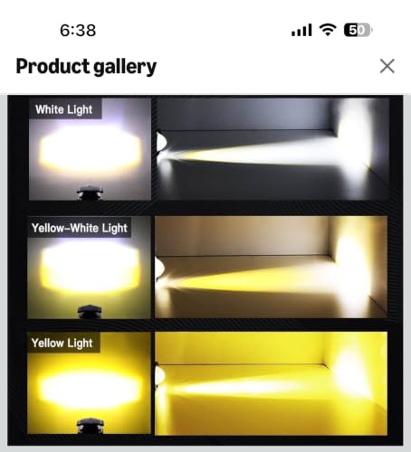 Image of Dual Color LED Fog Lights for Bike & Car Dual Driving Light, Set of 2