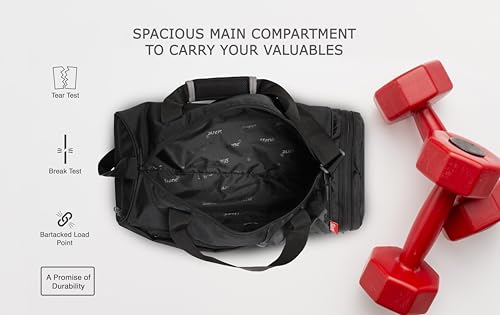 Image of Sfane Gym Bags for Men with Separate Shoe Compartment Sports Gym Bags for Women Unisex Duffle Bags for Gym for Carry & Travel Adjustable Duffel Bags Sports Bag - Black