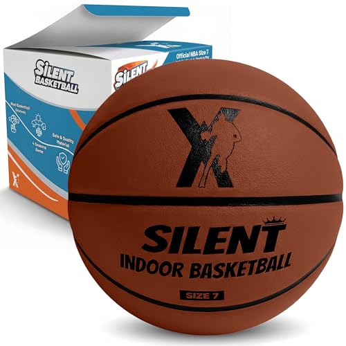 YGA Silent Basketball Size 7: Airless Indoor Basketball with 95% Bounce