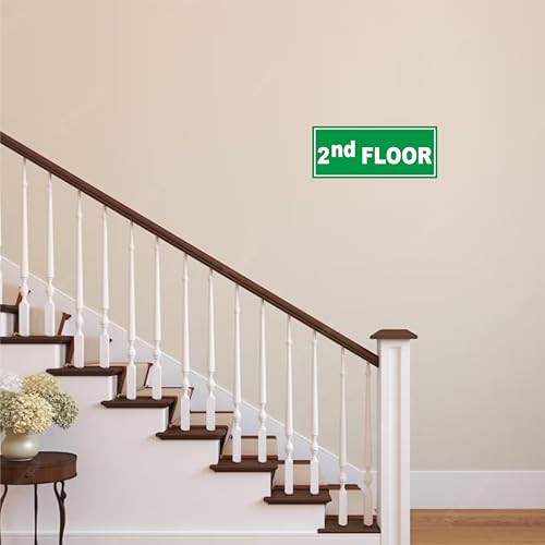Image of ATTRACTSO - 2nd Floor Sign Self Adhesive Laminated Sticker for Home, Office, Shop, Hospital, Hotel, Theatre, Restaurant - 12 inchx5 inch inch (Green)